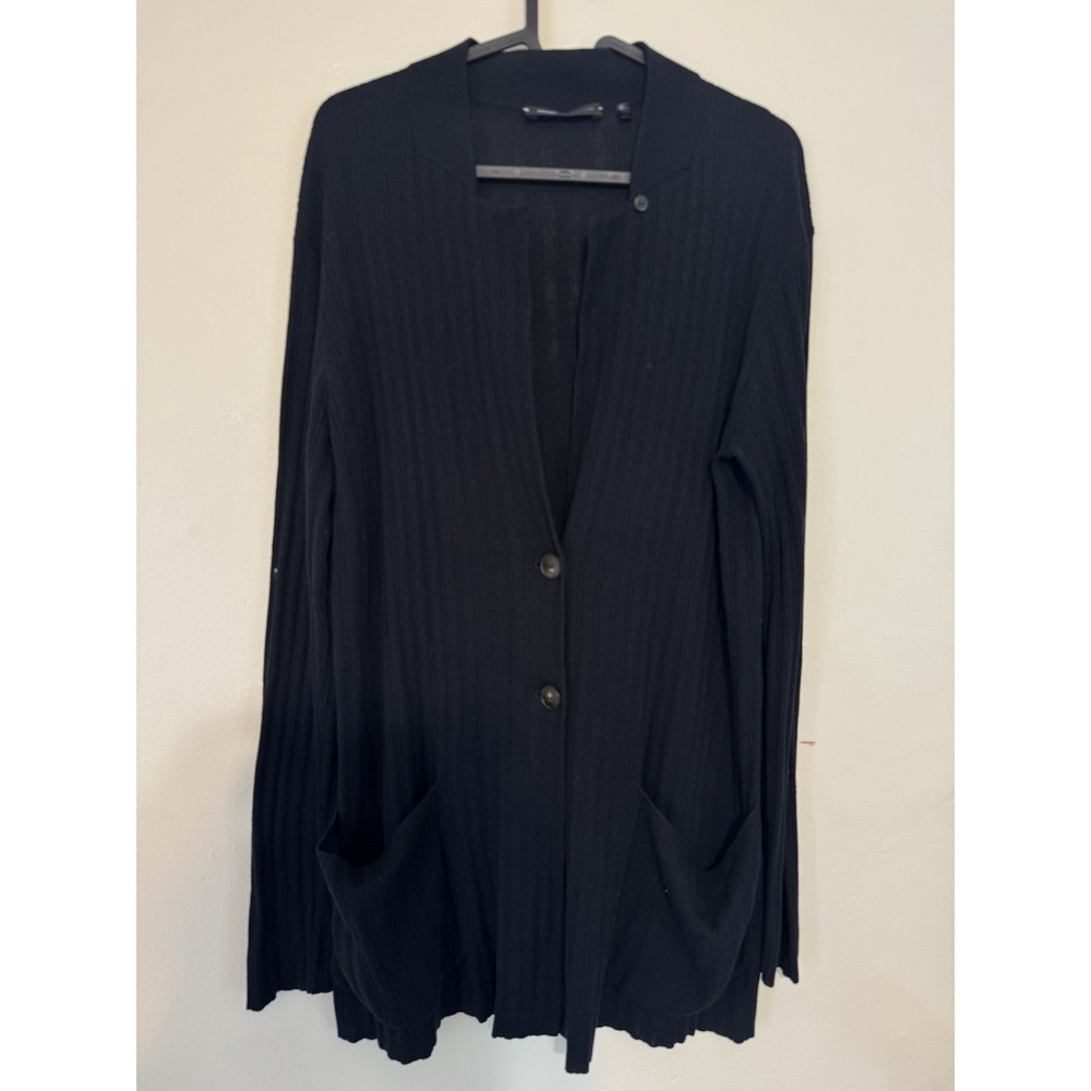 Nells Nelson Tricot - Black Silk And Cotton‎ Cardigan Size 40